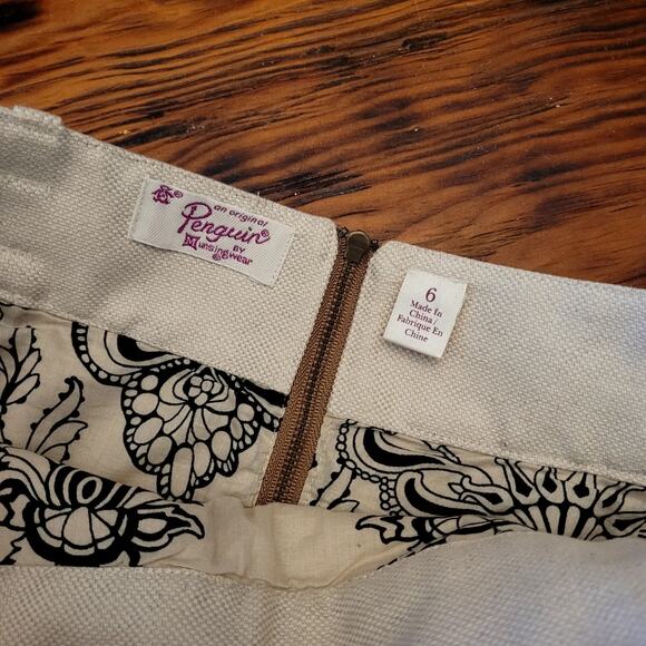 Off-White Mini Skirt with Zipper Sz 6 - Picture 3 of 4